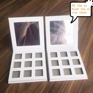 ISO FSC Cosmetic Packing Box , Spot UV Eyeshadow Makeup Box with mirror