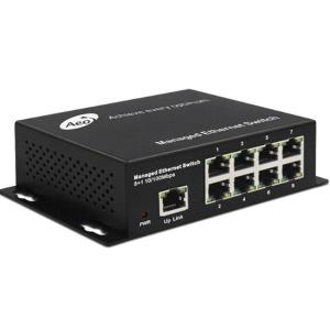 Auto Negotiation 8 Port POE Switch IPC Extender 250m VLAN Support
