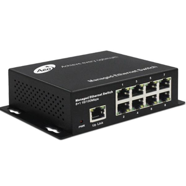 Quality Auto Negotiation 8 Port POE Switch IPC Extender 250m VLAN Support wholesale