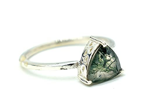 Quality Genuine Moss Agate Gemstone Ring, Green Moss Agate Ring, Beautiful Ring, Moss Agate Ring wholesale