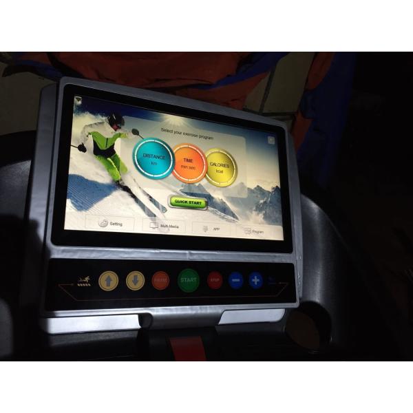 Quality Body Building Commercial Gym Treadmill Technogym 16.1 Inch TFT Color Screen wholesale