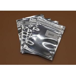 Shiny Silver Anti Static Poly Bags , Static Dissipative Bag With Zipper