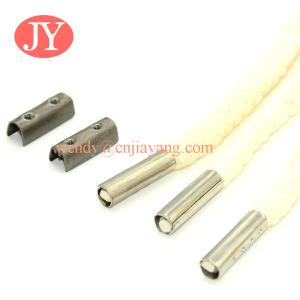 jiayang metal logo aglet engraved logo laser logo shoelace cord end tips
