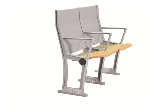 Grey Coating Lecture Hall Seating fireproof Lecture Room Furniture With Fixed