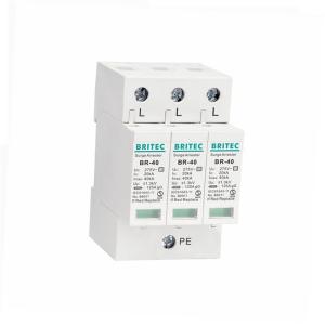 BR-40 4P 40kA Surge Arrester Protection Device 3 Phase thunder protector spd tuv