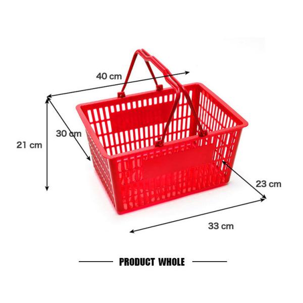 Customizable Convenience Plastic Cart Basket For Supermarket Shopping