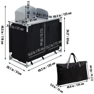 Foldable Portable Table for Villa Party Event Banquet in Outdoor Garden Backyard