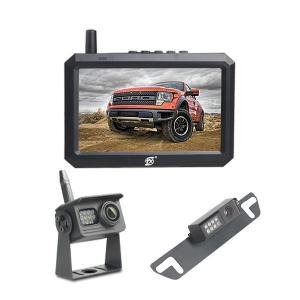 IP69K Waterproof RV Rear View Camera Wireless Signal System With 2 Cameras