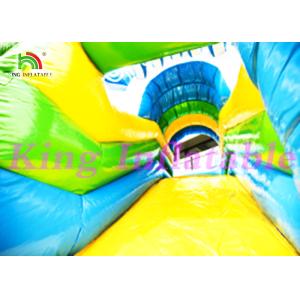 0.55mm PVC Tarpaulin Multiplay Inflatable Jumping Castle With Slide And Sea