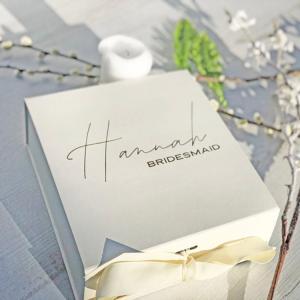 Personalised Printed Bridal Party Gift Set Packaging Box Pink Bridesmaid