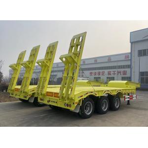 80 Tons/100 Tons Low Bed Semi Truck Trailer With 15t Grade And Jost E100 Landing