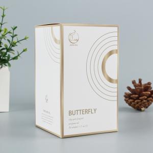 Custom Printed UV Coated Perfume Packaging Boxes White Cardboard Fragrance Boxes