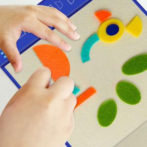 Toddlers Geometric Felt Puzzles Activity Book Imagination And Creativity