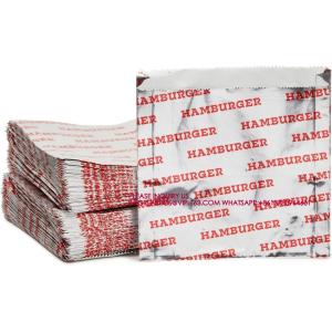 Foil Paper Hot Dog Holders Hamburger Wrapper Combination Pack, Grease Resistant