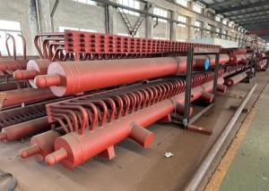 China High Efficiency Copper Boiler Header Horizontal Hot Water Output on sale