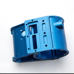 Customized CNC Machining Parts with Blue Anodizing and Custom Shapes