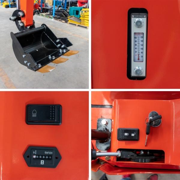 1500kg Vehicle Weight Mini Crawler Excavator 375mm Platform Clearance Digger In Construction