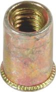 Cheap M5-M10 Yellow Zinc Flat Head Knurled Body Open End Rivet Nut For Furniture for sale