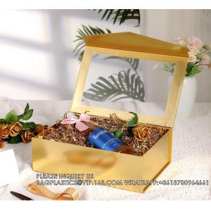 Gold Gift Box For Present Contains Ribbon, Card, Bridesmaid Proposal Box, Extra