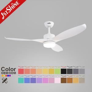 3 Plastic Blades White LED Ceiling Fan , Waterproof Ceiling Fan With Light DC