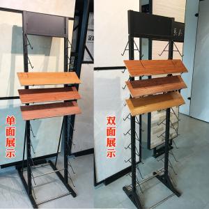 Double Sided Tile Display Stand 1720mm Wooden Floor Display Rack For Showrooms