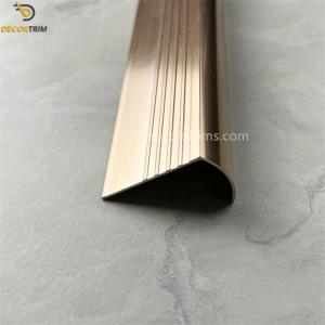 Coffee Color Stair Nosing Tile Trim For Stair Edge Protection Decoration