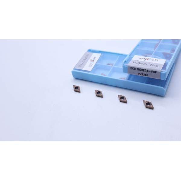 Indexable Cermet Turning Insert ,PVD Coated Internal Turning Insert, Finishing Chipbreaker DCMT070204, Bronze Color