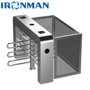 Cheap Manual Half Height Turnstiles , Glass Turnstile Gate 1 Year Warranty for sale