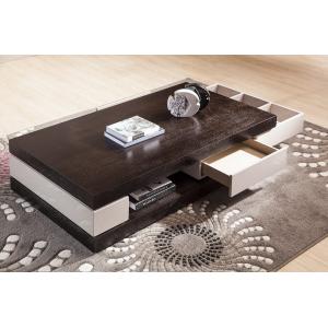 China Modern living room rectangle coffee drawer table furniture on sale
