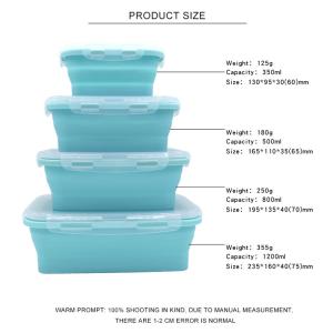 Bpa Free 550ml 1L 3L Camping Foldable Lunch Box