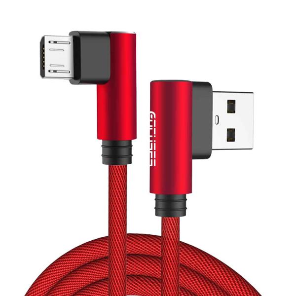 Focuses 90 Degree Micro USB Data Transfer Cable For Mobile Phone