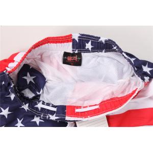 Men's Drawstring Print Board Shorts Printed Beach Shorts 100% Polyester