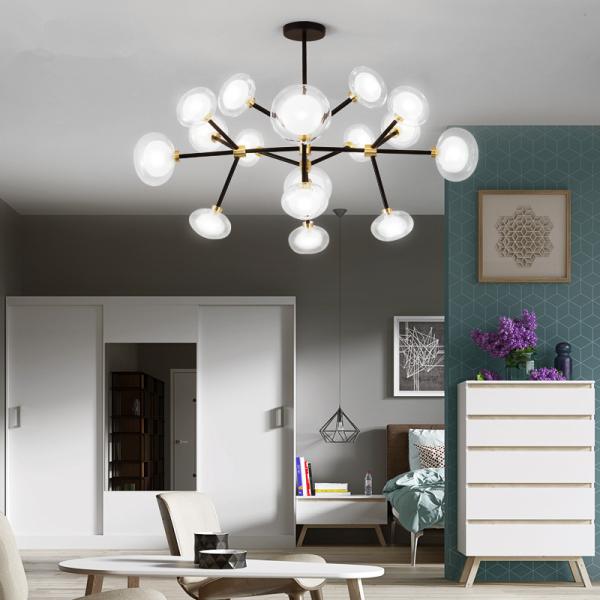 Nabila Rectangular Round Chandelier For Dining room Bar Kitchen sputnik chandelier(WH-MI-218)