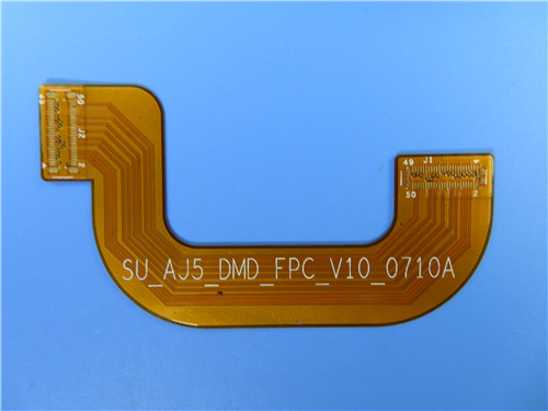 Double Sided Flexible PCB Made on Polyimide With Stiffener of Stainless Steel
