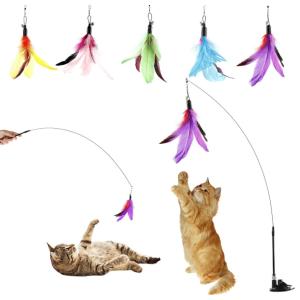 Cheap Feather Puzzle Wand Cat Toy Interactive With Bell For Kitty for sale