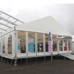 20*50m Aluminum Party Tent Metal Frame Polyvinyl Chloride A Shape Marquee