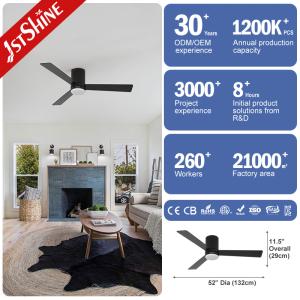 Smart Remote Fancy LED Lighting Ceiling Fans for Low Ceilings 1stshine