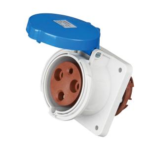 Flush Mounted Industrial Plug Sockets IP44 Rain Resistance Material