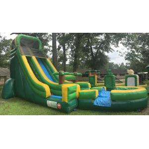 Cheap Tarpaulin Inflatable Pvc Palm Tree Screamer Water Slide for sale