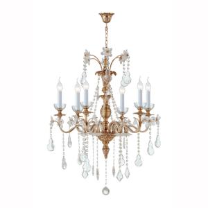 Cheap Copper Crystal chandelier lighting 6 Lights for Hallway Bedroom Lighting (WH-PC-13) for sale