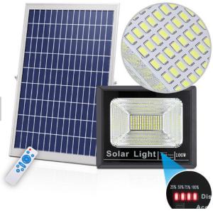 Parking area 200w led solar powered flood lights 40W 60W 100W remote control