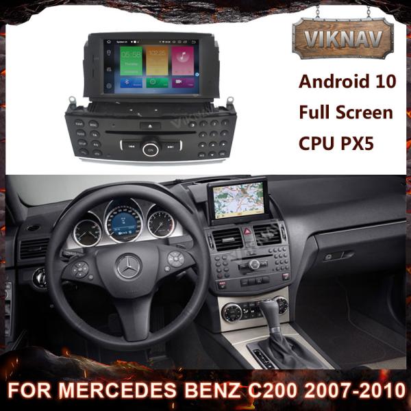 Quality Android10 PX5 Mercedes Benz Radio For C200 C180 W204 2007 To 2010 wholesale