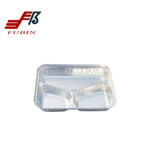 China 720ml 3 Compartment Aluminum Foil Lunch Box For Food Container on sale