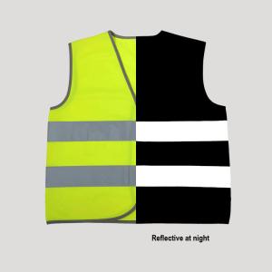6xl 5x 3xl Class 2 Ansi Reflective Vest Black And Yellow Triangle Strap For Kids