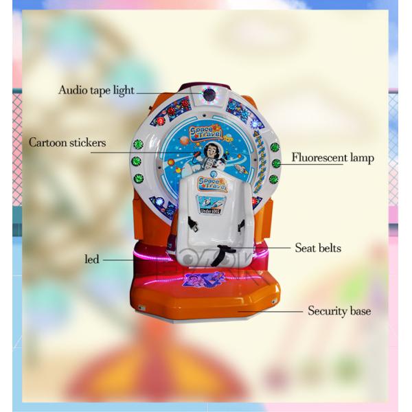Indoor Coin Operated Kiddie Rides Rotating Chairs 360 Degree