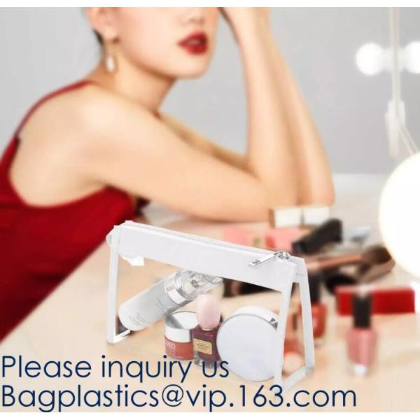 Zipper Flat Stationary Bag Pencil Bags With Zipper,PVC/EVA Toiletry Bag Zipper Closure,Travel Cosmetic Toiletry Bag