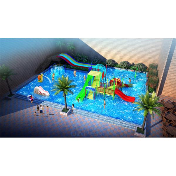 Anti UV Aqua Park Playground Spray Park Fiberglass Family Water Slides