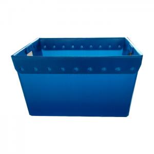 China Blue Polypropylene Mail Tote 4mm Corrugated Plastic With Steel Strap on sale