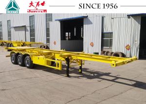 China Spring Suspension Tri Axle Skeletal Trailer For Carrying 20ft 40ft Container on sale