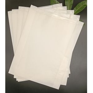 Sharp-Bottom White Glassine Paper Bags Eco-Friendly Greaseproof Packaging For